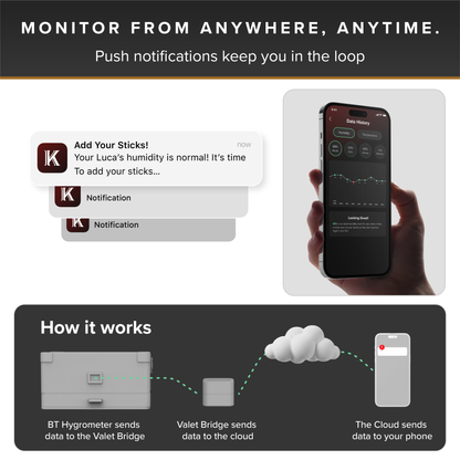 Luca Humidor Cabinet + Smart Valet