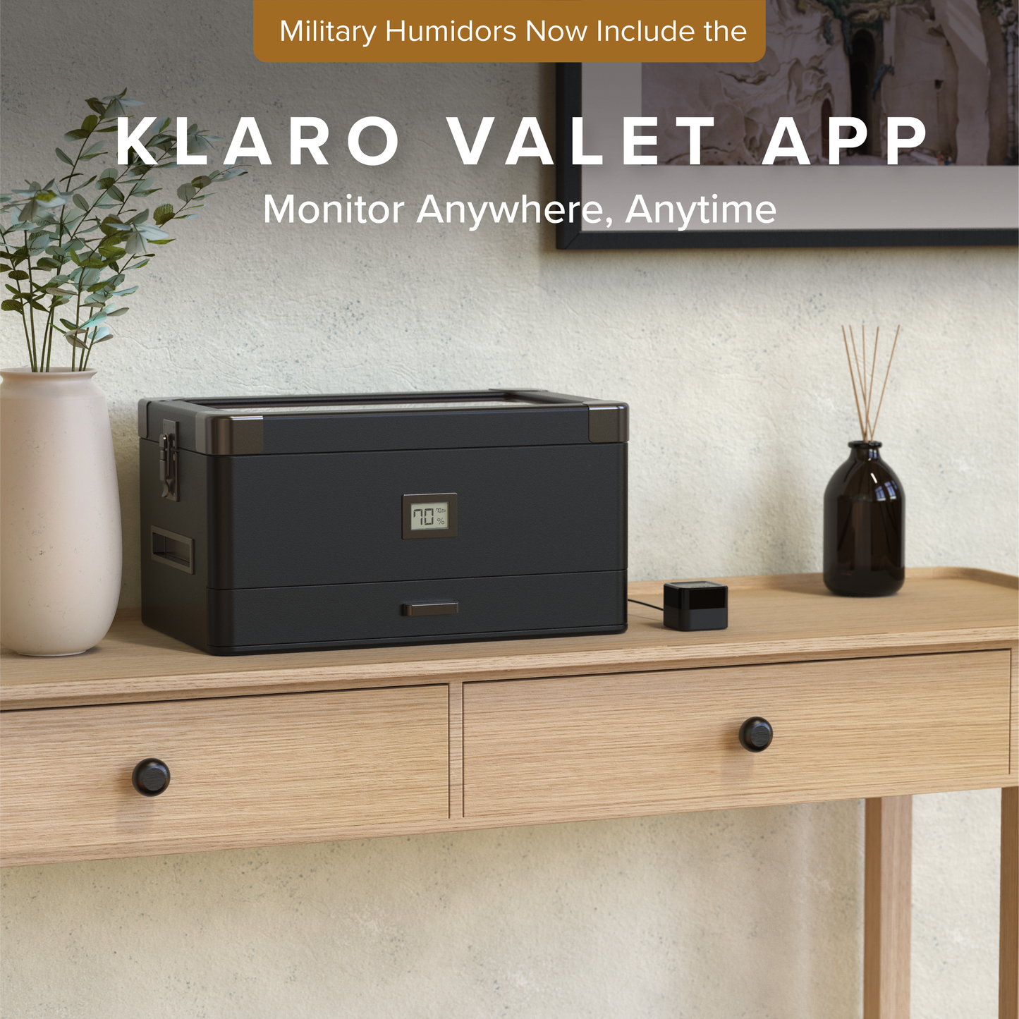 Black Edition Military Humidor + Smart Valet