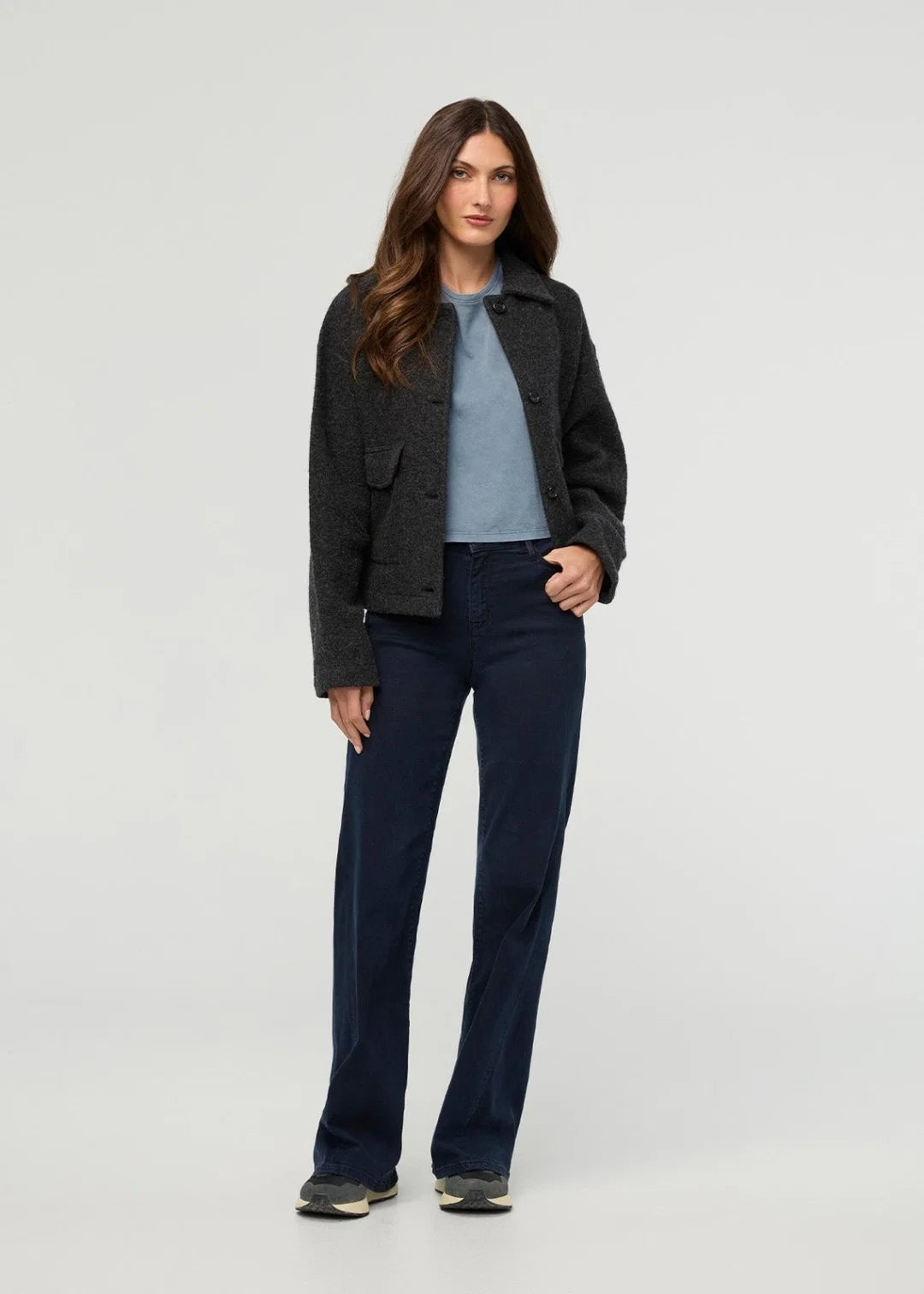Performance Denim Luxe High Rise Wide Leg - Dusk