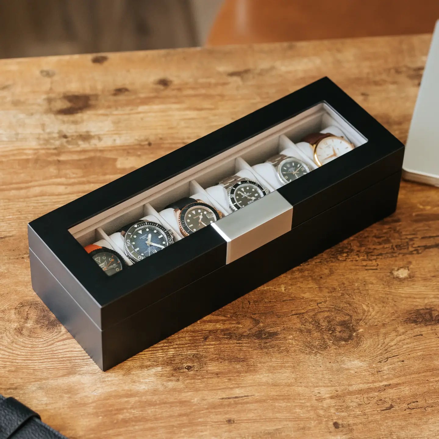 Modern Clip Watch Box - 6 Slot