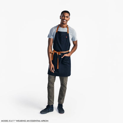 The Essential Kitchen Apron - Olive Green with Black Straps