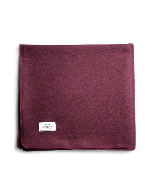 The Melton Wool Blanket - Maroon