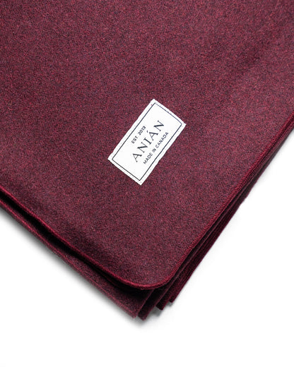 The Melton Wool Blanket - Maroon