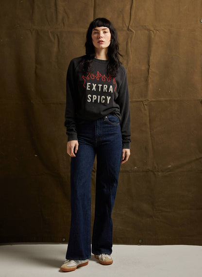 Extra Spicy Chainstitch & Felt Crewneck Sweatshirt