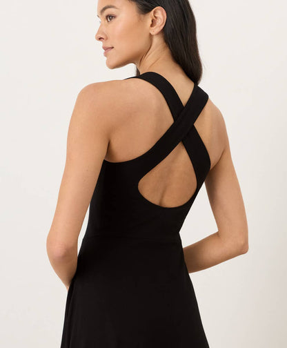 Women's Fit & Flare Open Back Maxi Dress