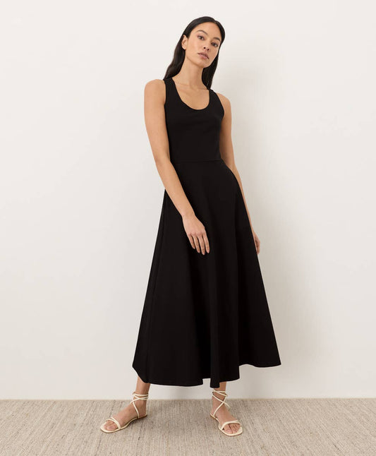 Women's Fit & Flare Open Back Maxi Dress