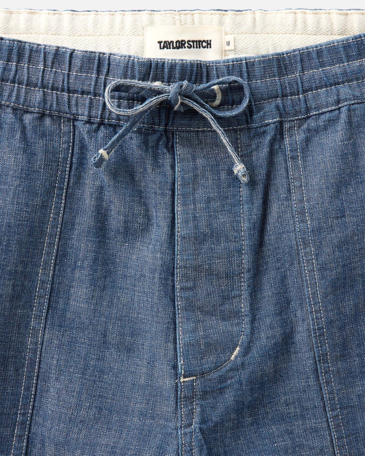 The Breakwater Short in Washed Indigo Chambray