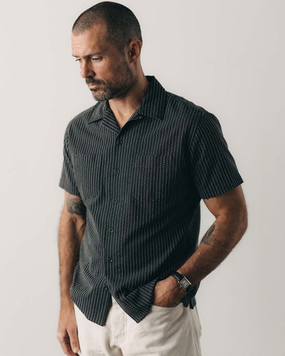 The Conrad Shirt in Pickstich Stripe Dobby