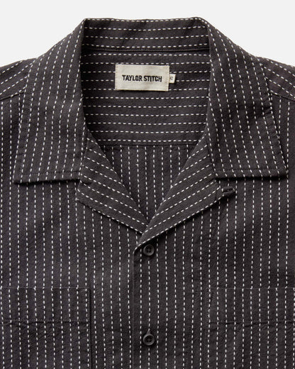 The Conrad Shirt in Pickstich Stripe Dobby