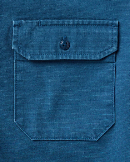 The Short Sleeve Mechanic Shirt in Atlantic Ripstop