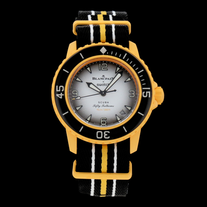 Blancpain + Swatch Yellow Fifty Fathoms Pacific Ocean