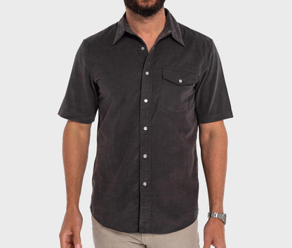 Short Sleeve Corduroy Pearl Snap