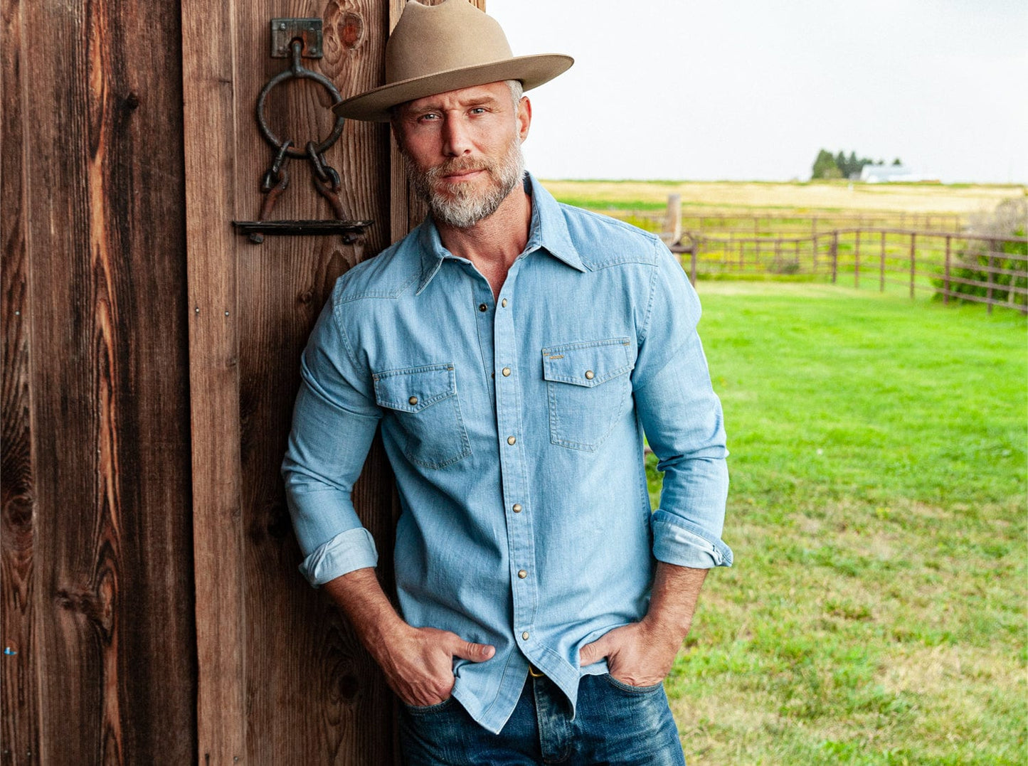 Western Denim Pearl Snap