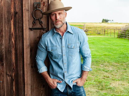 Western Denim Pearl Snap