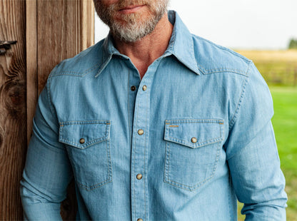 Western Denim Pearl Snap