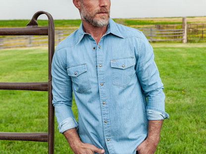 Western Denim Pearl Snap