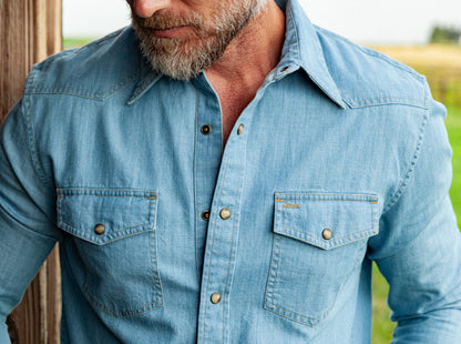 Western Denim Pearl Snap
