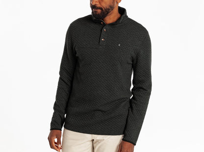 Quilted Pullover - Heather Black