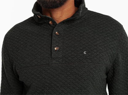 Quilted Pullover - Heather Black